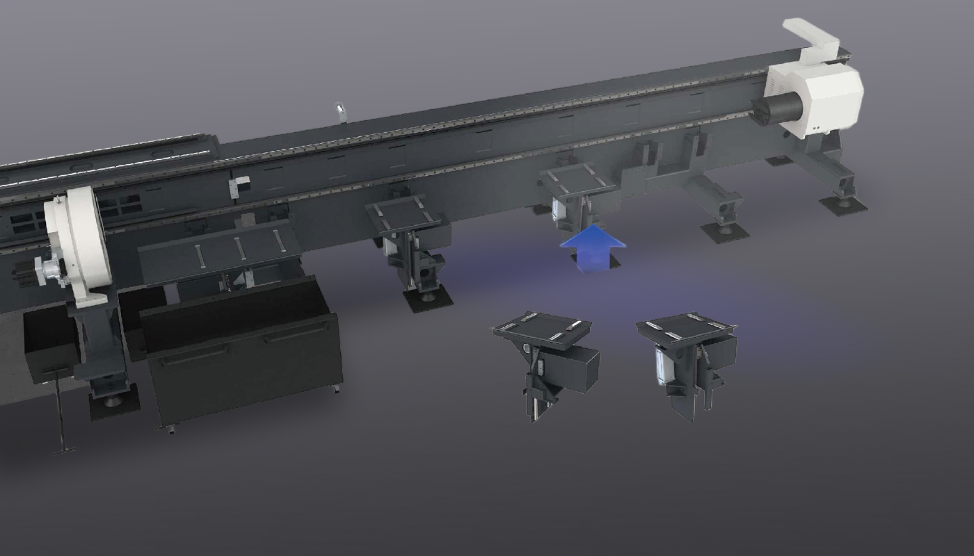 伺服隨動下料支撐