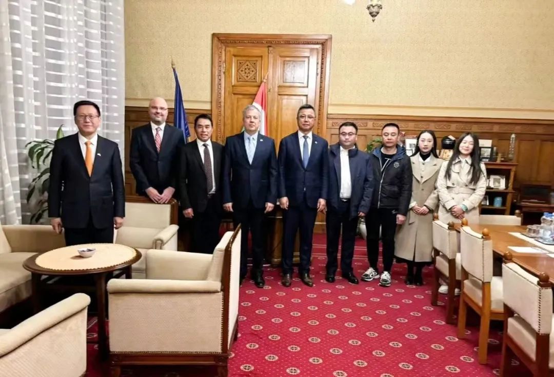 迅鐳激光董事長拜會匈牙利國家議會副主席歐拉·勞約什、中國駐匈牙利使館公使銜參贊陳奕薇(圖2)