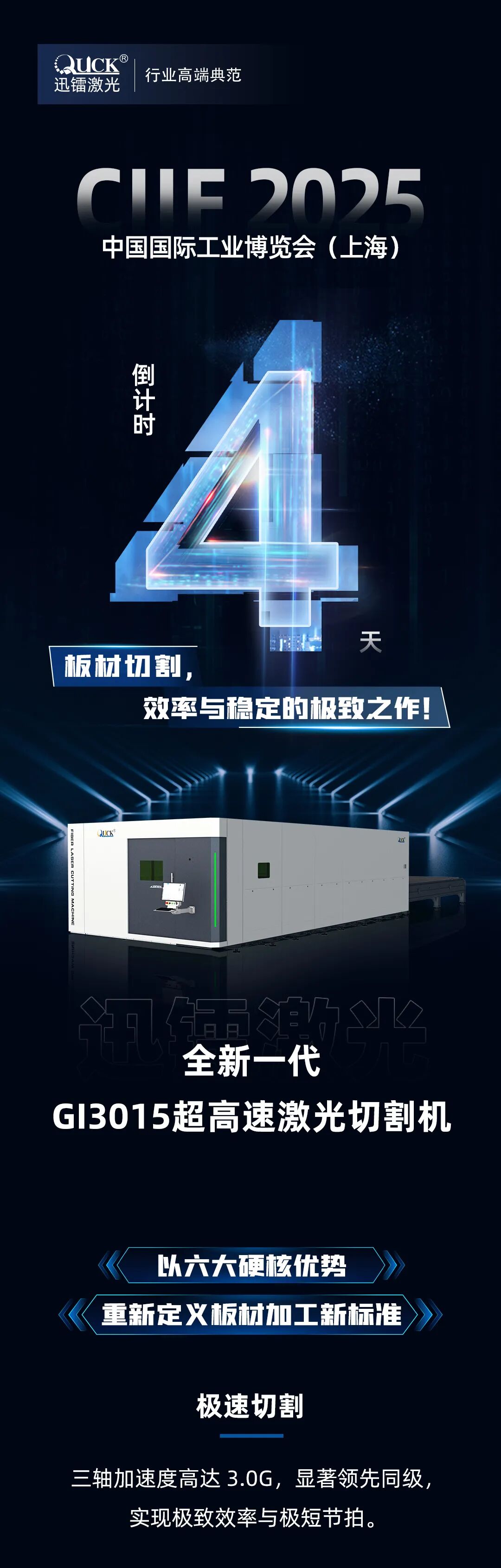 CIIF倒計時4天｜迅鐳邀您一起體驗3.0G加速度的超高速激光切割！(圖2)